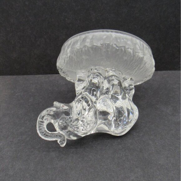 Crystal ELEPHANT Mom and BABY Calf Figurine on Frosted Base Vintage - Picture 10 of 11